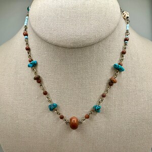 Real turquoise beaded necklace