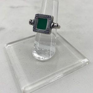 Sterling Silver and Chrysoprase Flip Ring
