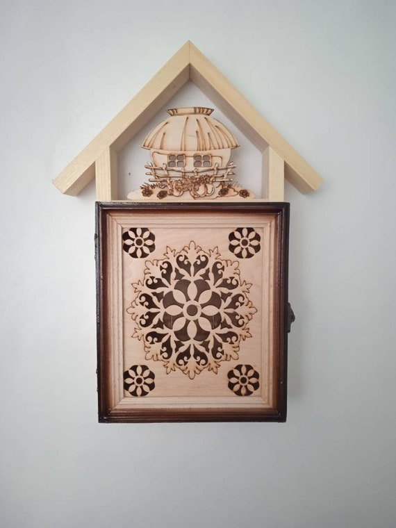 Key box holder for wall Key Wall decor Key house Etsy