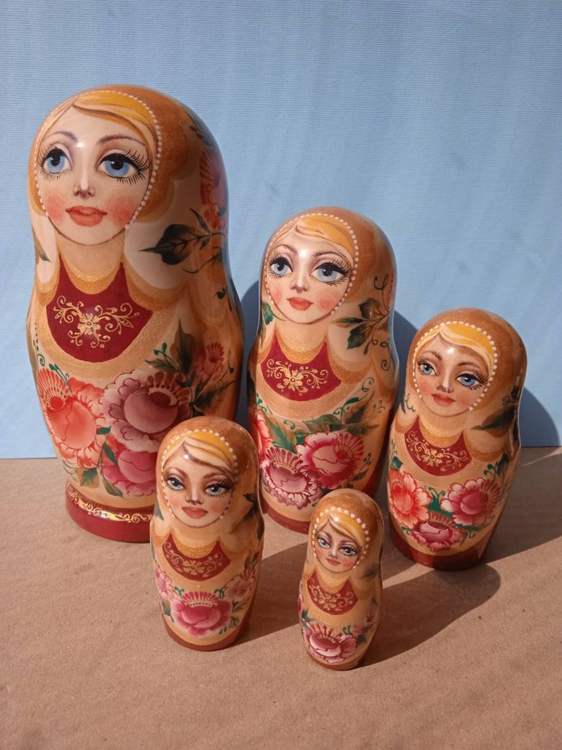 Nesting dolls Traditional matryoshka babushka Gift for her Etsy