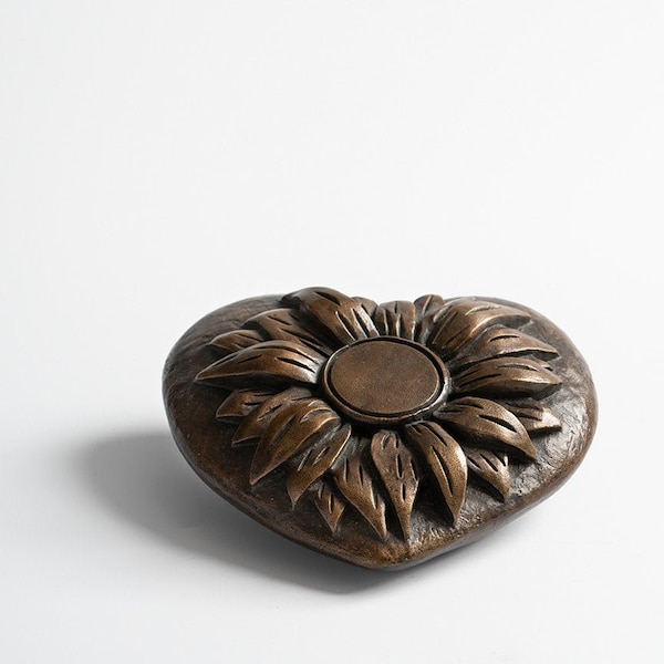 Unieke Bronzen Urn - 'Het Madeliefje' | Bronze urnen | Decoratieve urn | Crematie | Formaat groot | asurn | | Binnen & Buiten | 0.3 Liter