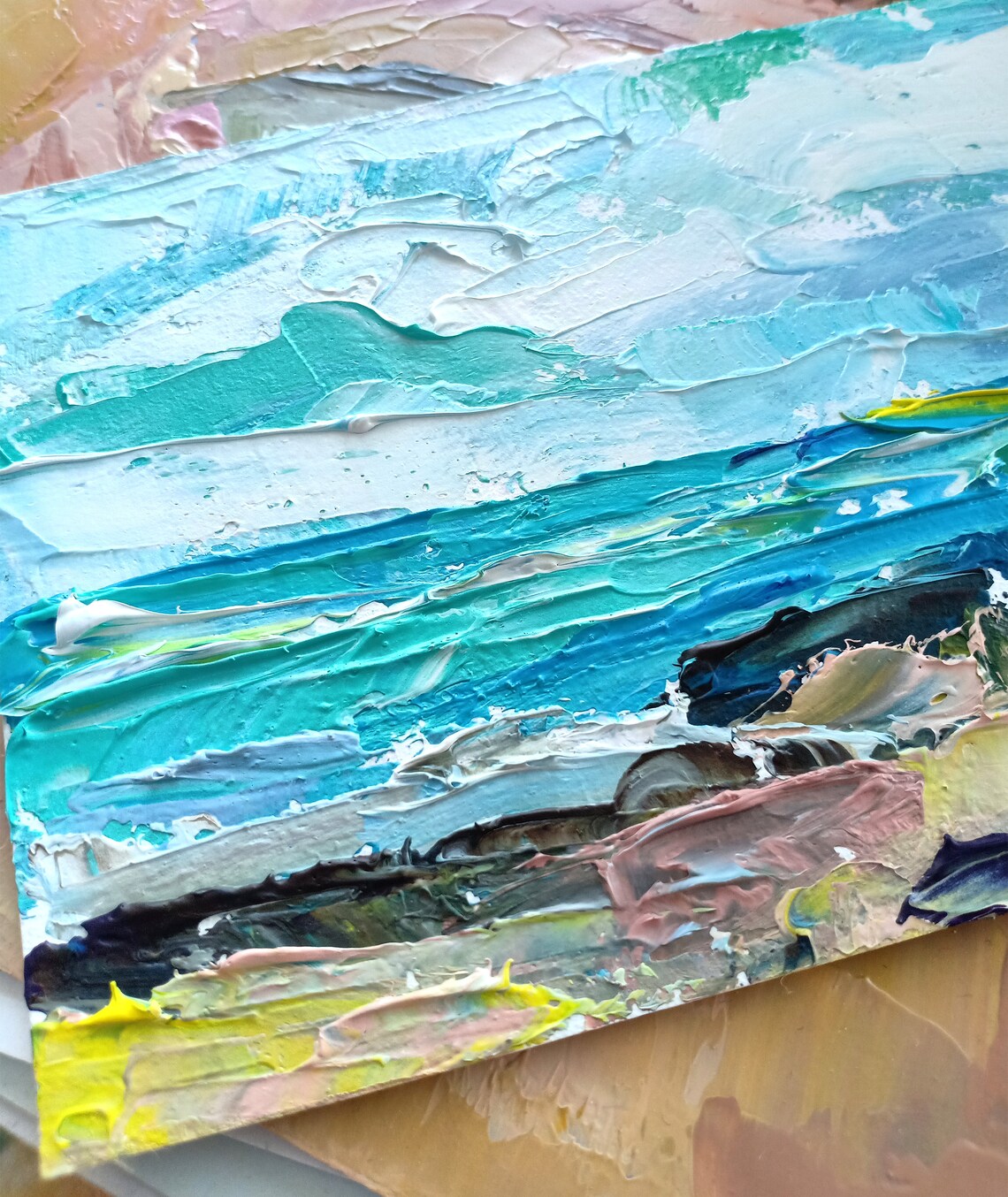 Seascape Oil Painting Coast ORIGINAL ART Nautical Painting Etsy