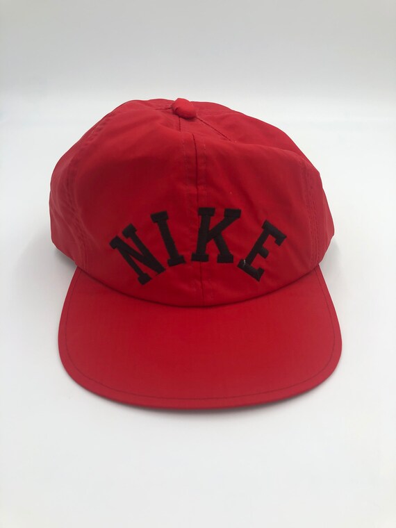 Nike Vintage Snapback Hat Red And Black Terry Clot