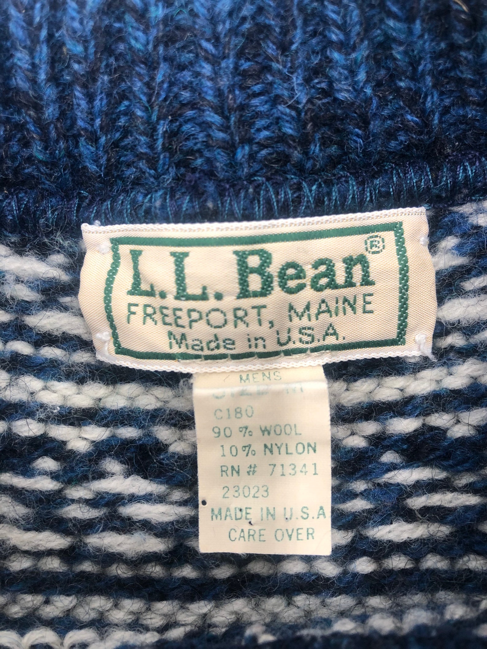 LL Bean Vintage 90s Sweater Size Medium 1990s Made In USA | Etsy