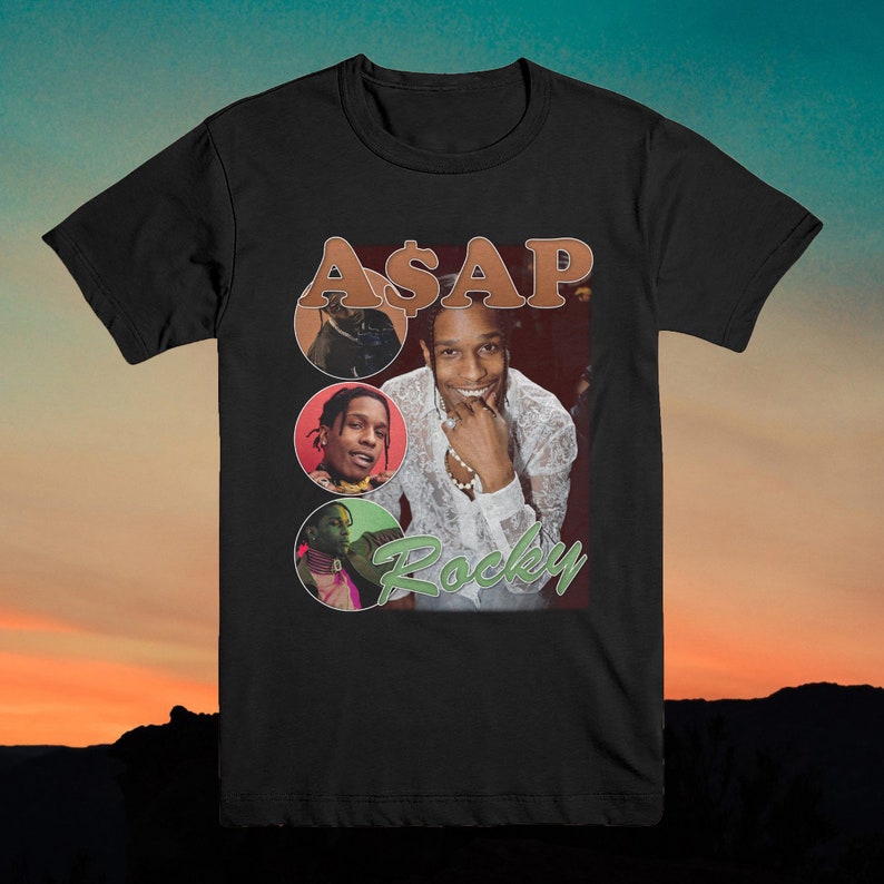 ASAP Rocky Vintage Shirt 90S Inspired DESIGN THROWBACK Classic T-Shirt Retro Homage