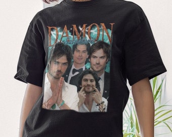 Limited Damon Salvatore Vintage Actor Shirt 90S Inspired DESIGN THROWBACK Classic Retro T-Shirt