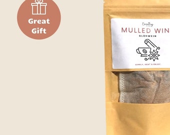 Complete Mulled Wine Spice Kit - Simply add to wine, heat then enjoy. Spiced Wine, gluhwein, glühwein. Xmas Gift idea.