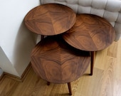 Walnut Nest Of Tables, Nesting Tables Wood, Nesting Tables Set Of 3 Mid Century Modern, Side Table Set, End Table Set Wood Walnut
