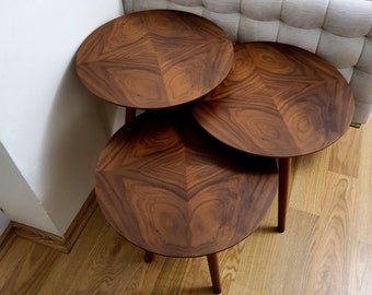 Round wood 2024 nesting tables
