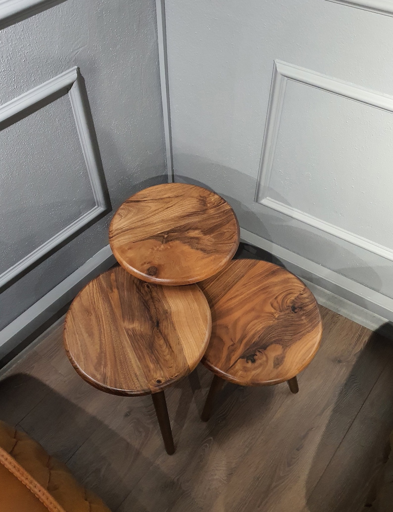 Walnut Set Of 3 Nesting Coffee Table