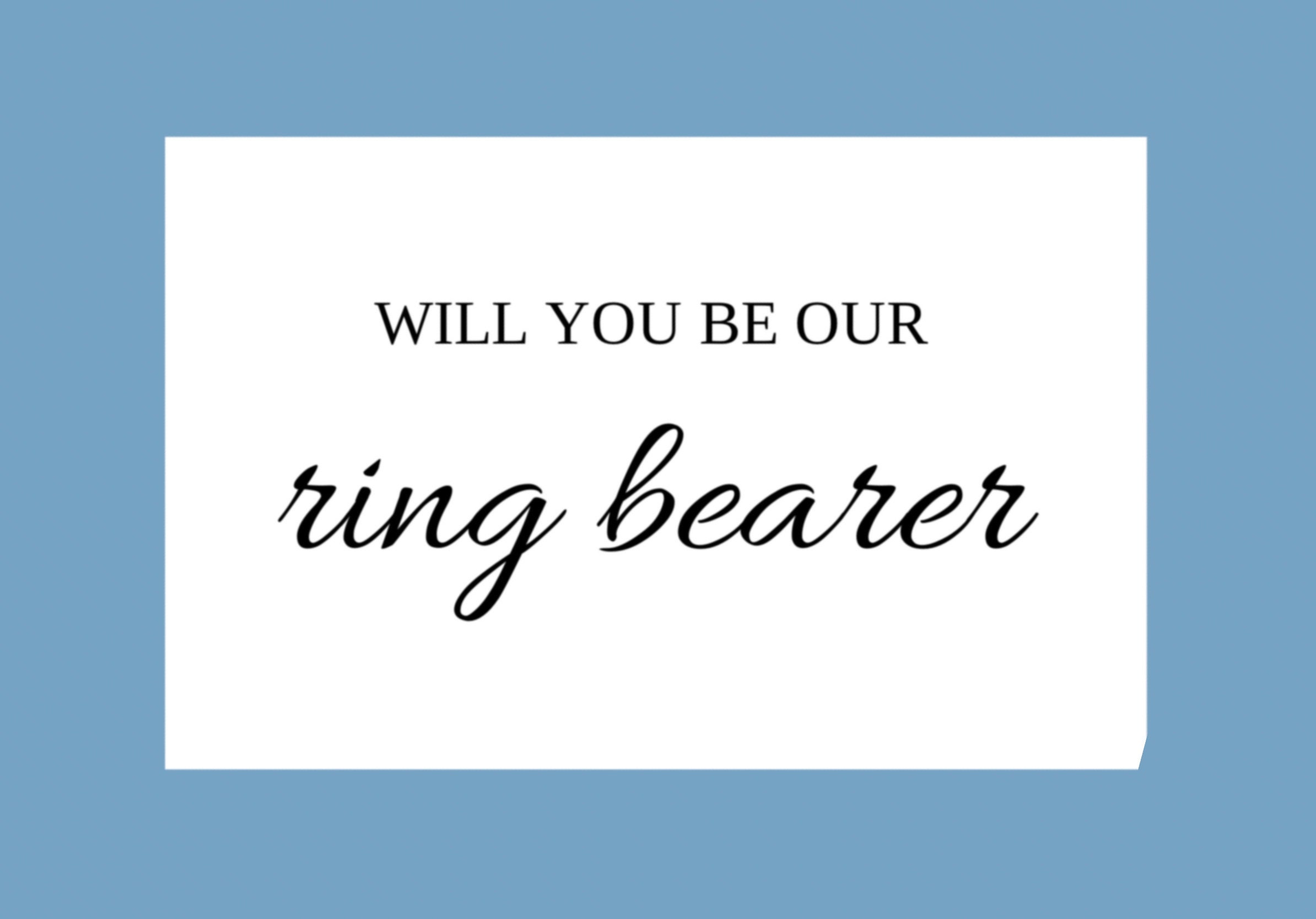 Flower Girl/Ring Bearer Proposal Card Templates Etsy