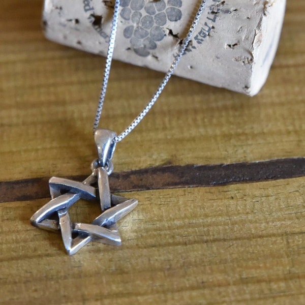 Men's Star of David Necklace, 925 Sterling Silver Necklace, Men's Necklace, Men's Jewelry, Jewish Star Necklace,Men's Gift, Bar Mitzvah Gift