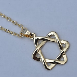 Gold Jewish Star Necklace - Star of David Pendant-Jewish Necklace-Judaica Jewelry-21K GoldFilled Necklace-Man&Woman Gift-Bar Mitzvah Gift