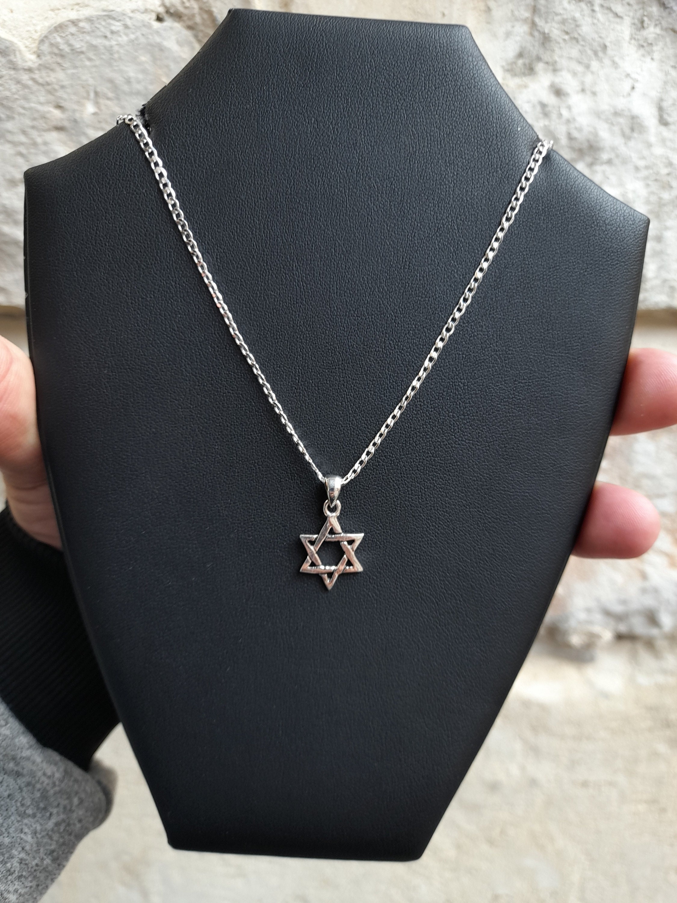 Jewish Star Necklace-star of David Men-jewish Necklace-judaica | Etsy
