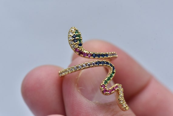 Rainbow snake ring deals