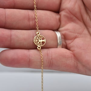 18K Gold Filled Tree of Life Bracelet: Handmade Spiritual Jewelry