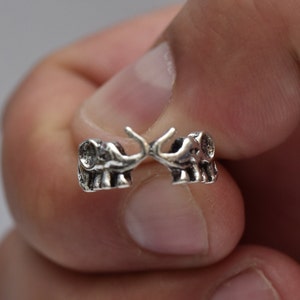 Handmade 925 Silver Elephant Ring: Vintage Boho Animal Jewelry