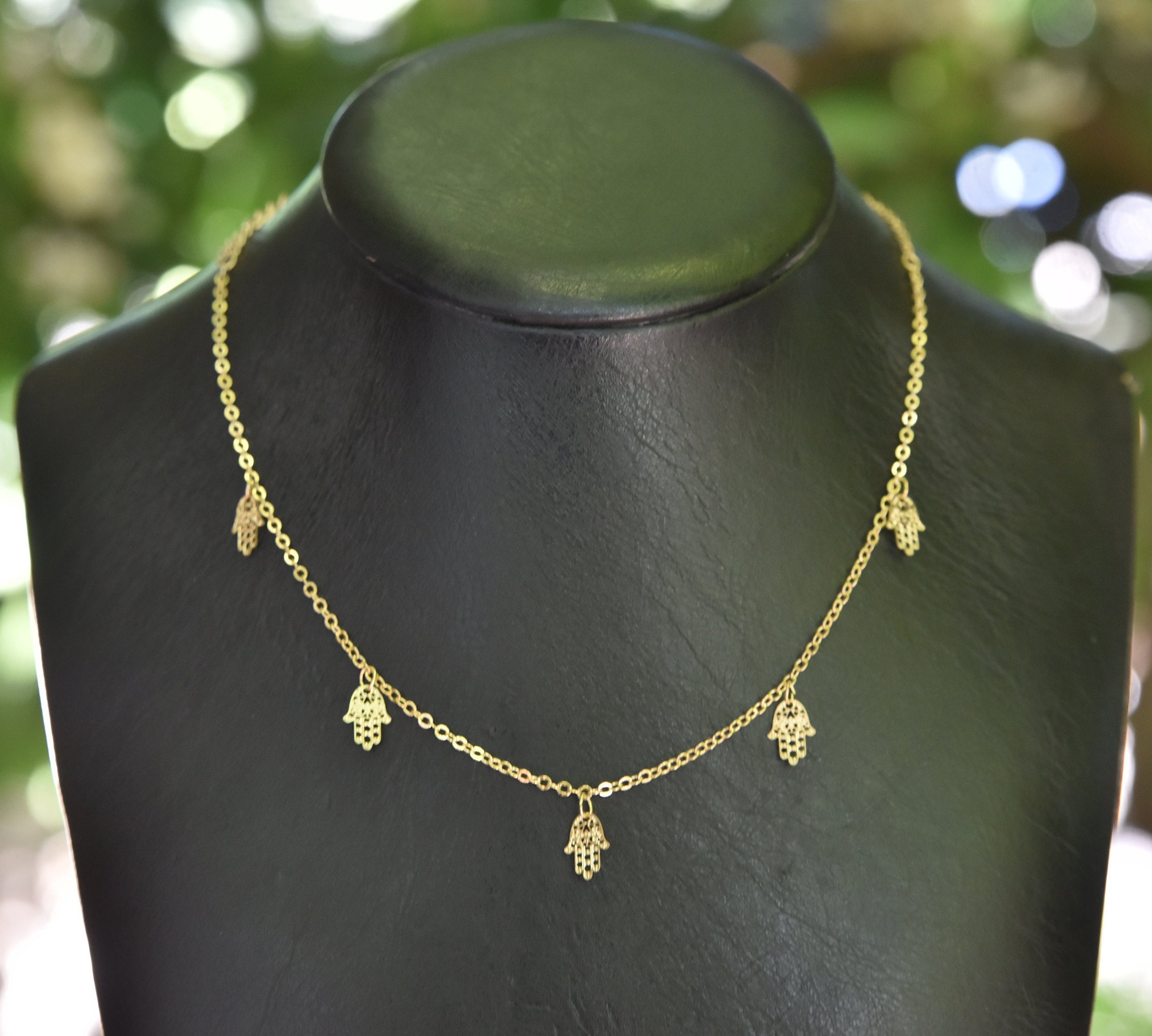 Hamsa choker necklace deals