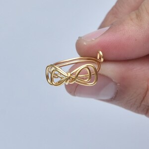 Handmade 14K Gold Filled Ring: Dainty Bow Wrap Ring