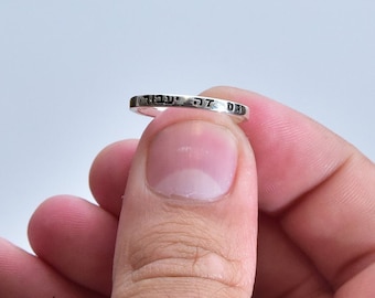 This too shall pass 925 sterling silver ring, Hebrew inspired ring, engraved ring, handmade minimalist ring, Israeli jewelry, spiritual gift