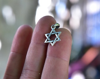 Jewish Star Pendant, Star of David Pendant, Jewish Star for Men,gift for Dad,Charm Pendant, 925 Silver Pendant, Jewish Gift, Gift for Men,