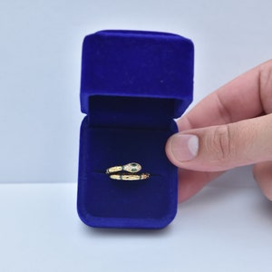 Gold Snake Ring:Vintage Handmade Green Stone Jewelry,Delicate Emerald cz Stone,21k GoldFilled image 4