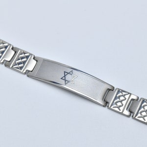 Jewish Star Bracelet for Men-Star of David Bracelet-Jewish Bracelet-Judaica Jewelry for Men-Gift for Dad