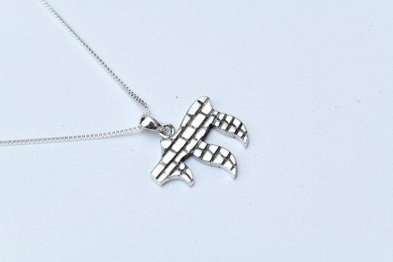 Collana con ciondolo a forma di vita ebraica Chai in argento sterling di alta qualità • Regalo • Semplice ciondolo a forma di vita ebraica Chai in oro - Italia