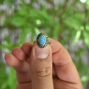 925 Sterling Silver Shema Israel Ring Engraved in Hebrew - Handmade Opal Band - Judaica Jewelry Made in Israel - Gift for a Women
