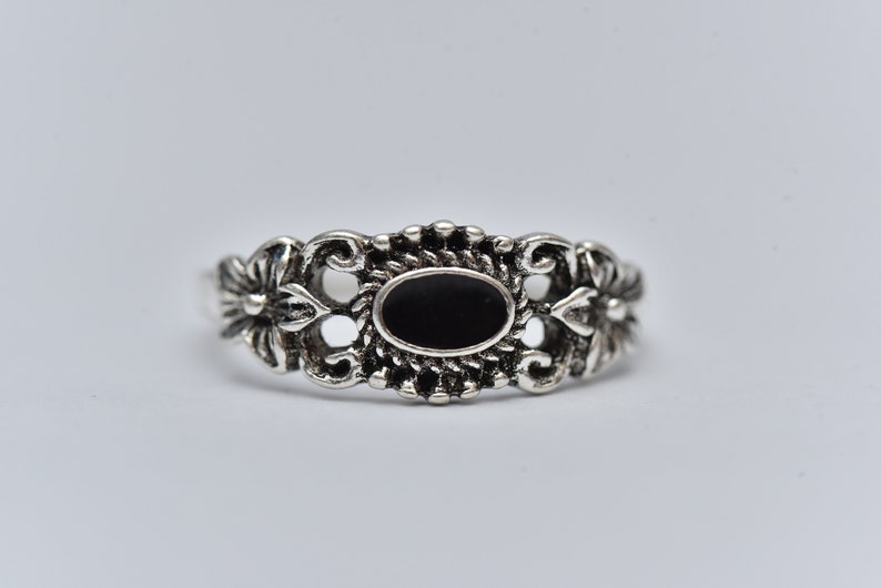 Antique Vintage Ring Black Stone Ringboho Ring Black Onyx - Etsy