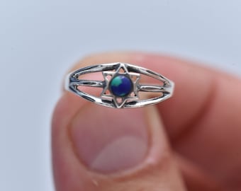 Jewish star ring, Star of David ring, purple ring, lapis stone ring, delicate ring, Jewish ring,Judaica jewelry,925 silver ring,gift for her