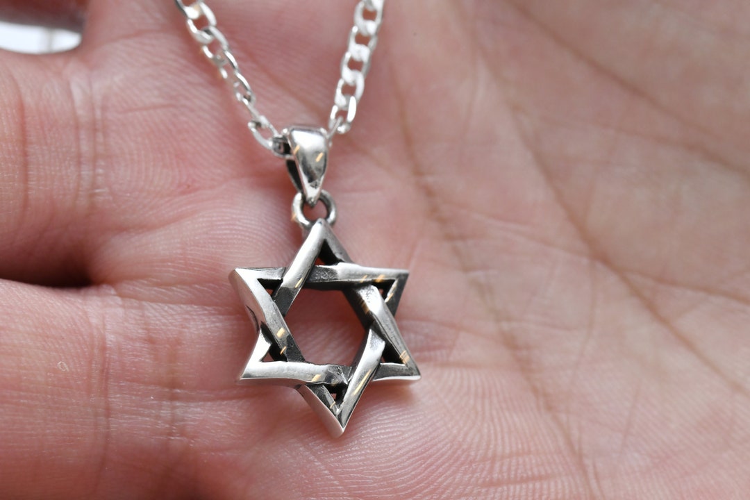 Sterling Silver Jewish Star of David Chai Pendant
