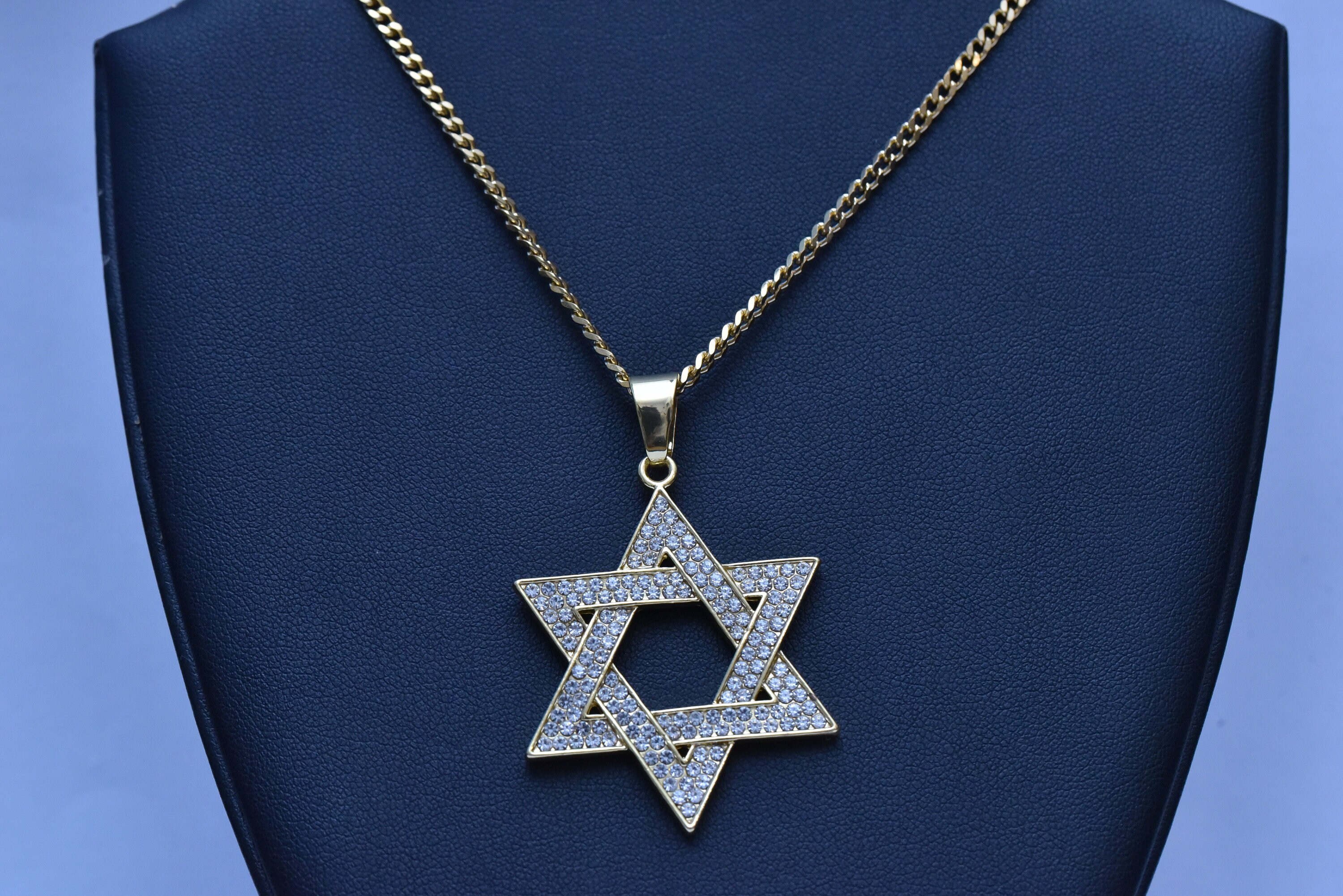 Jewish star diamond necklace deals