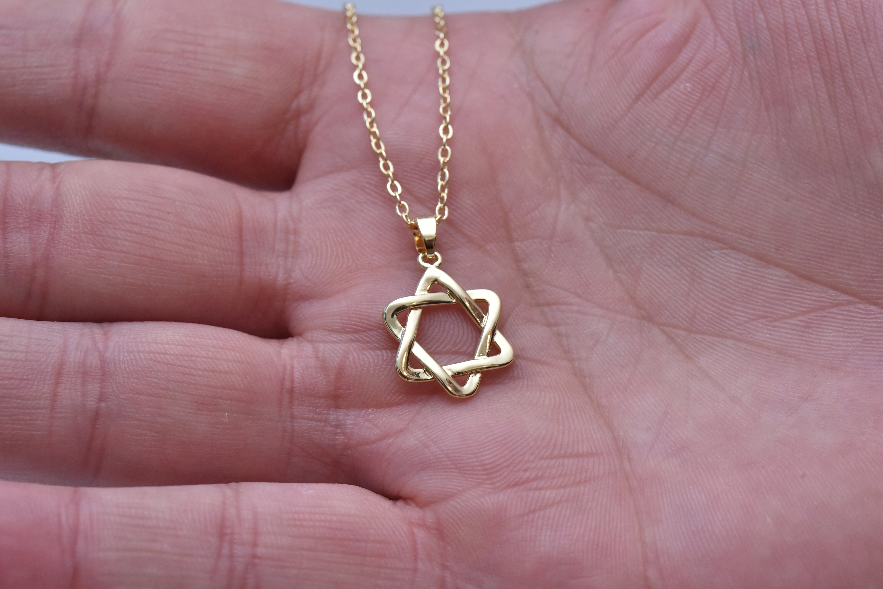 Collana stella di David Pentagono Gioielli vintage Magen David Amuleto vichingo Collana da uomo in acciaio inossidabile Israele Stella Wicca ebraica