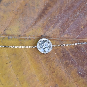 Sterling Silver Tree of Life Bracelet: Mother of Pearl, Marcasite Stones