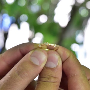 14k Gold Filled Heart Ring: Diamond Accent, Love Symbol
