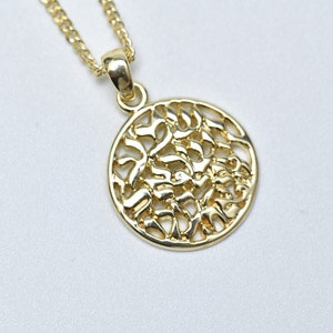 Shema Israel Gold Necklace-Popular Bible Necklace-Gold Shema Pendant-Judaica Jewelry-Shema Israel Jewelry-Hebrew Necklace-Birthday Gift
