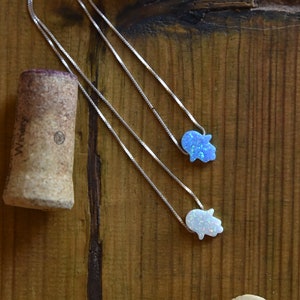 Hamsa Necklace,Popular Hamsa necklace, Hamsa Opal Necklace,Blue Hamsa, gift for girl, Hamsa Hand Chain, Hamsa Hand, Fatima Hand, Hamsa Gift,