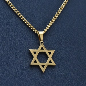Gouden Joodse sterketting-Davidster ketting-Joodse spirituele ketting-eenvoudige Davidster-21K GoldFilled-Bar & Bat mitswa cadeau