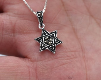COLLANA CRISTALLO STELLA DI DAVIDE ca. 2 cm div. colori | Casa Biblica di Vicenza