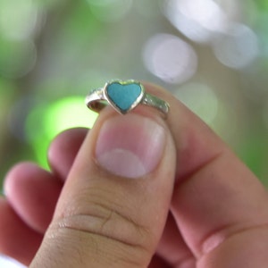 Heart ring, turquoise ring, heart jewelry, statement ring, love ring, 925 silver ring, turquoise jewelry, gift for her, gift for woman