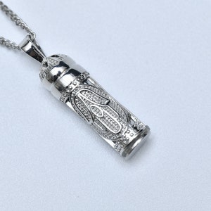 Collier Mezouza en argent-Collier Hamsa Mezouza-Collier parchemin biblique-Collier juif-bijoux judaïque-Cadeau spirituel-Cadeau Bar Mitzvah