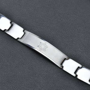 Men's Jewish Star Bracelet-Bracelet For Man-Star of David bracelet-Jewish Bracelet-Judaica Jewelry-Gift For Man-Gift For Dad