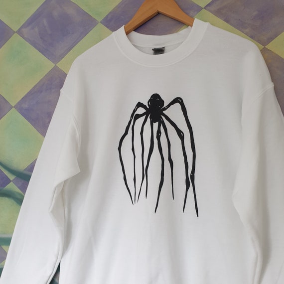 Spider Sweater Hand Printed in Black on 