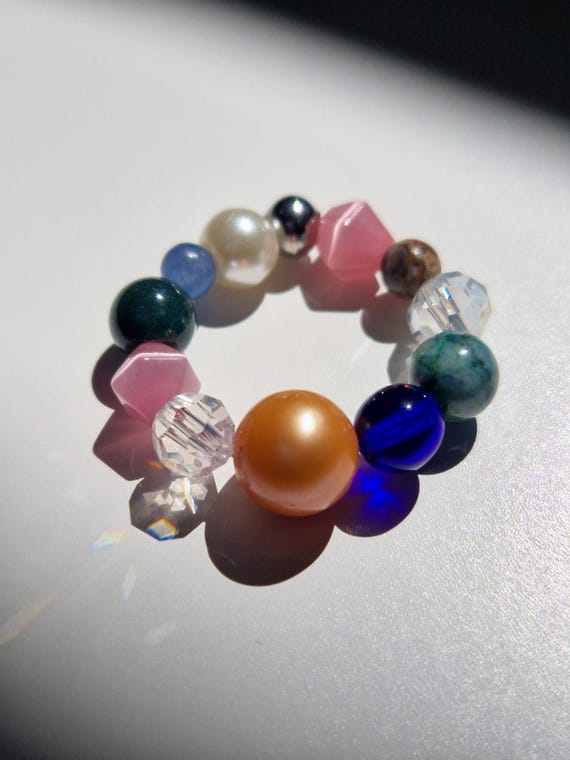 Art Rings | Colourful Gemstone Rings | Helen Frankenthaler Gift | Claude Monet Gift
