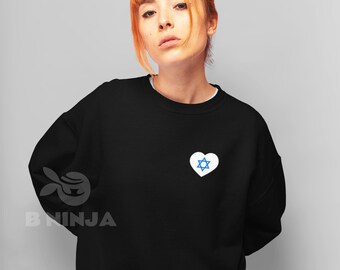 Israel sweatshirt,israel sweater,israel pullover,jumper,stand with israel,support israel,israel gift,love israel shirt,heart,israel flag