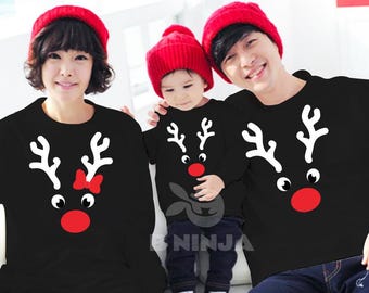 Christmas shirt,christmas family shirts,christmas family pajama,christmas sweatshirt,christmas sweater,christmas outfit,crewneck,reindeer