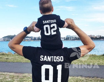 Father and son matching shirts personalized fathers day gift daddy and son shirts daddy and daughter shirts father and baby shirt custom
