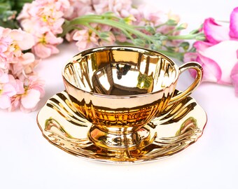 Royal Winton 24kt Porcelain Teacup Set