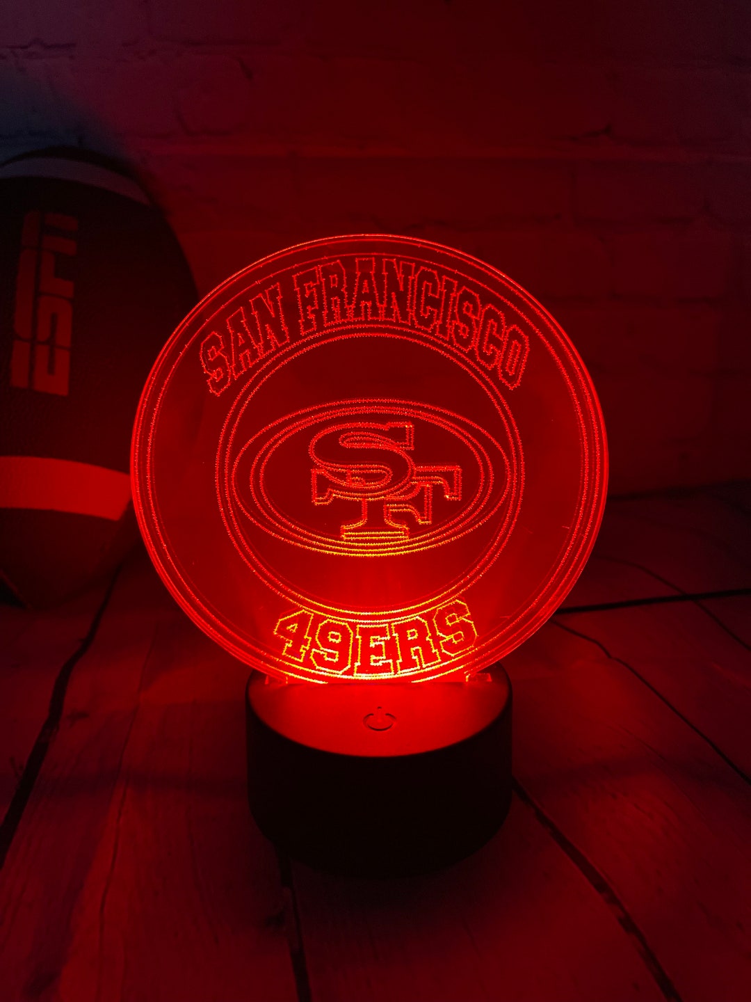 San Francisco 49ERS 3D Lamp Personalized Led Lamp Night Light Man Cave Gift Boys or Girls Room